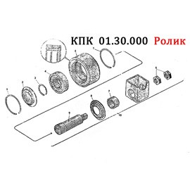 Ролик с буртиком обрезиненный КПК 0130000 (в сборе - Купить в Екатеринбурге