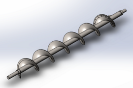 Шнек загрузочный Р6-8В /Енисей-950/ - Купить в Екатеринбурге запчасти для сельхозтехники