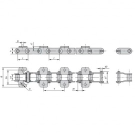 Цепь ТРД-38-4600-1-2-8-4/2,68 м/ 1 кусок - Купить в Екатеринбурге